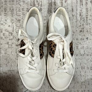 UGG Women's Cream and Leopard Print Sneakers